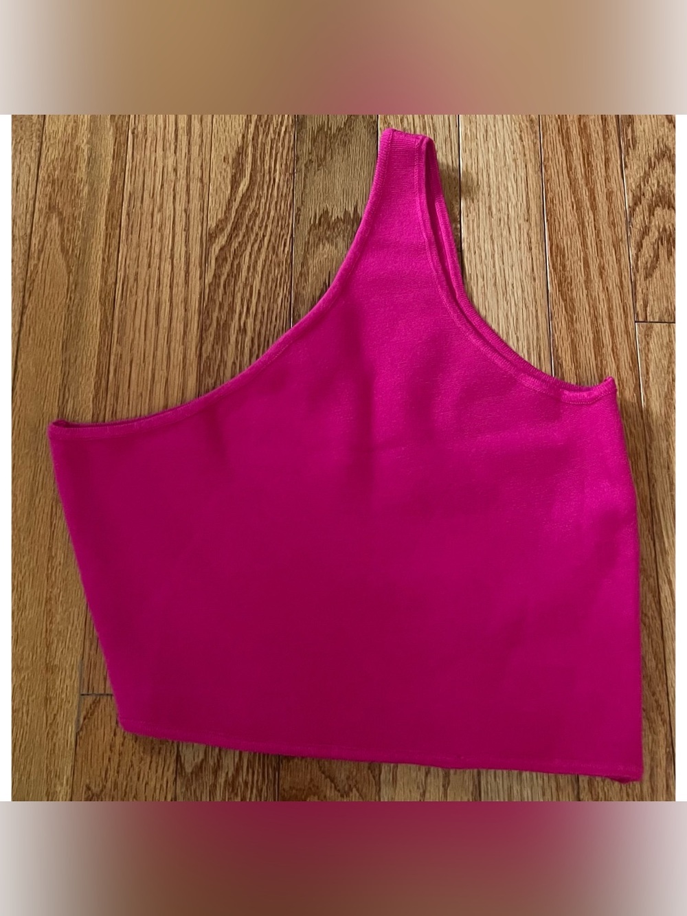 House of Harlow 1960 One-Shoulder Crop Tank - Fuchsia Pink